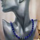 Ravishing Cobalt Blue Crystal and Black Onyx Necklace