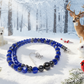 Ravishing Cobalt Blue Crystal and Black Onyx Necklace