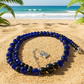 Ravishing Cobalt Blue Crystal and Black Onyx Necklace