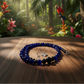 Ravishing Cobalt Blue Crystal and Black Onyx Necklace