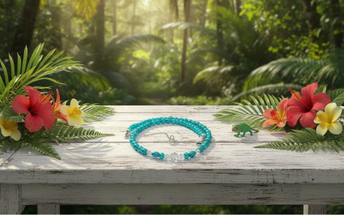 Gorgeous Turquoise, Crystal and Silver Necklace