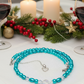 Gorgeous Turquoise, Crystal and Silver Necklace