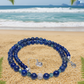 Gorgeous Lapis Lazuli, Crystal, Silver and Montana Beaded Necklace