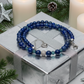 Gorgeous Lapis Lazuli, Crystal, Silver and Montana Beaded Necklace