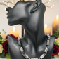Exquisite Zebra Jasper, and Natural Hematite Beaded Necklace