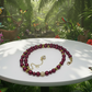 Enchanting Sangria, Crystal and Gold Hematite Necklace