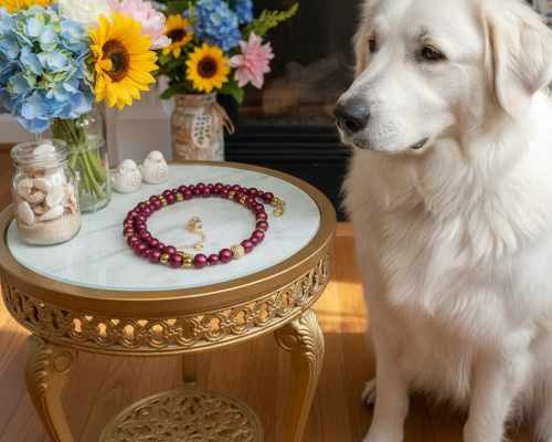 Enchanting Sangria, Crystal and Gold Hematite Necklace