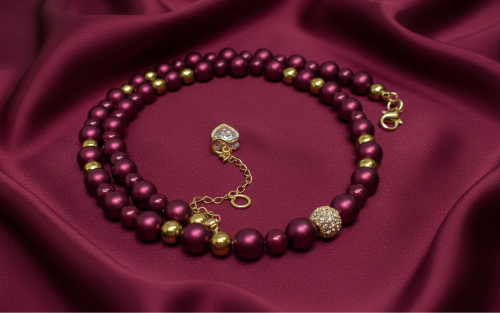 Enchanting Sangria, Crystal and Gold Hematite Necklace