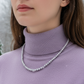 Crystal, Silver Hematite and Lilac Beads Necklace