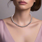 Crystal, Silver Hematite and Lilac Beads Necklace