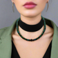 Stunning Black Onyx and Chrysocolla beads Necklace