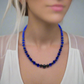 Ravishing Cobalt Blue Crystal and Black Onyx Necklace