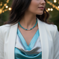 Gorgeous Turquoise, Crystal and Silver Necklace