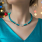 Gorgeous Turquoise, Crystal and Silver Necklace