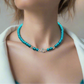 Gorgeous Turquoise, Crystal and Silver Necklace