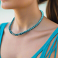 Gorgeous Turquoise, Crystal and Silver Necklace