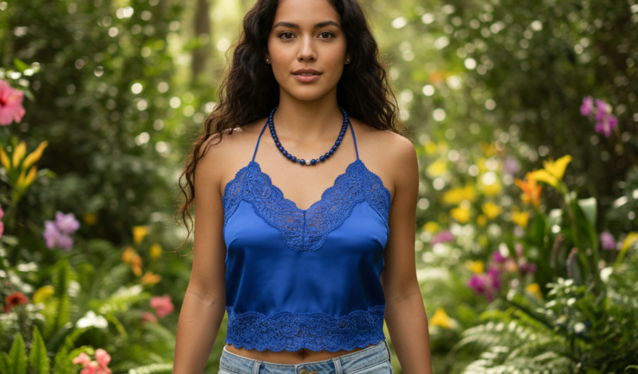 Gorgeous Lapis Lazuli, Crystal, Silver and Montana Beaded Necklace