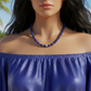 Gorgeous Lapis Lazuli, Crystal, Silver and Montana Beaded Necklace