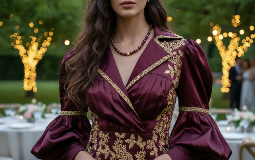 Enchanting Sangria, Crystal and Gold Hematite Necklace