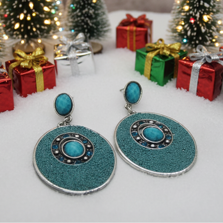 Tantalizing Teal Earrings