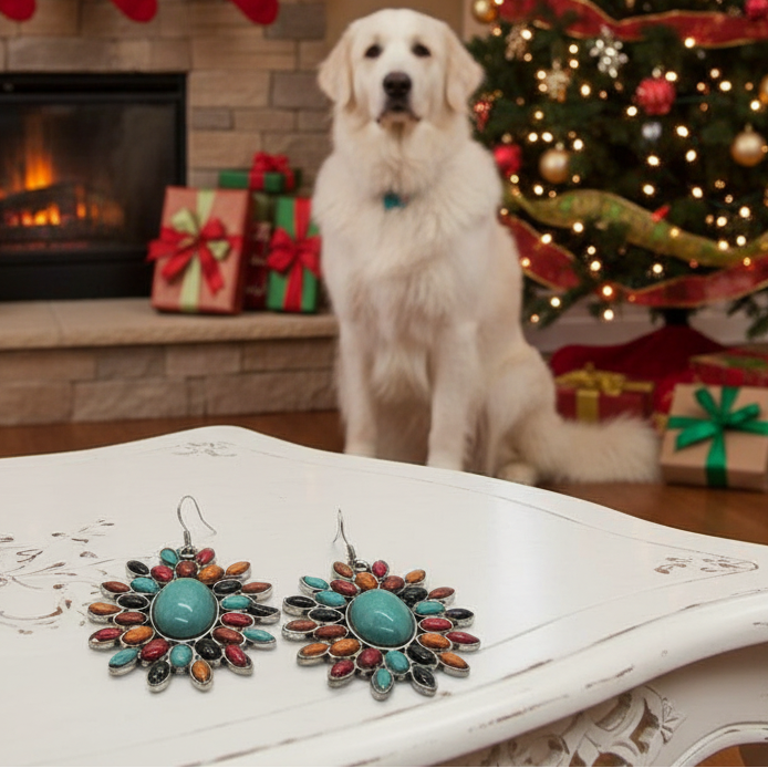 Perfect Sunburst Multi Colored Earrings