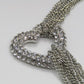 Multi Chain PAVE Heart Necklace