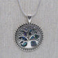 Marvelous Abalone Tree of Life Pendant Necklace