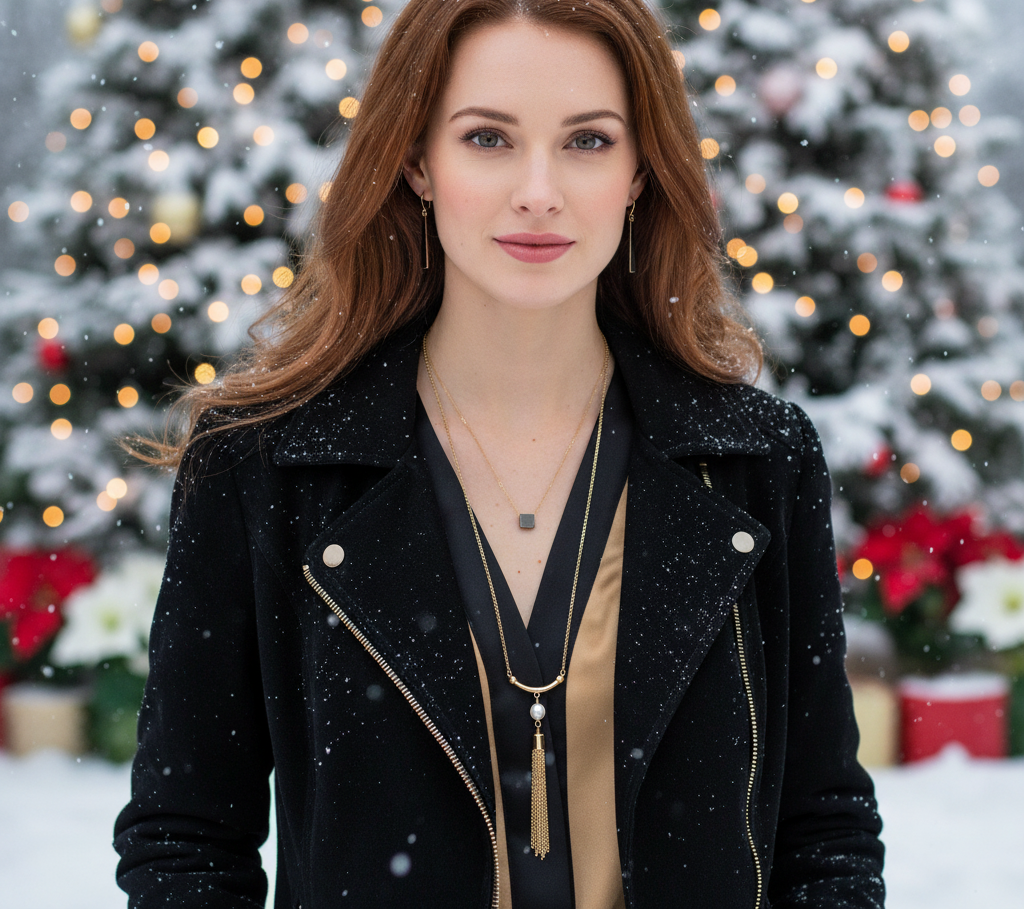 Metal Tassel Drop Necklace Set