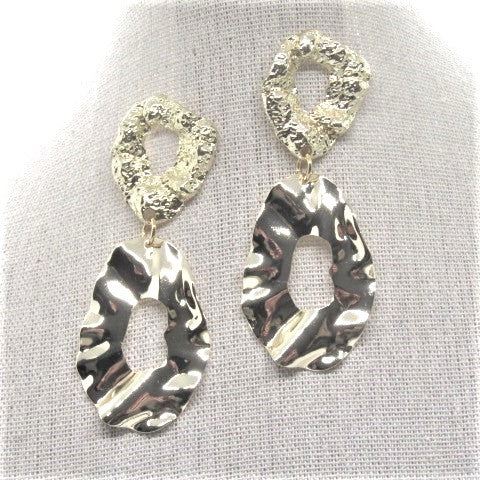 Luscious Long Gold Geo Drop Earrings-crafted by Artistry Jewelry