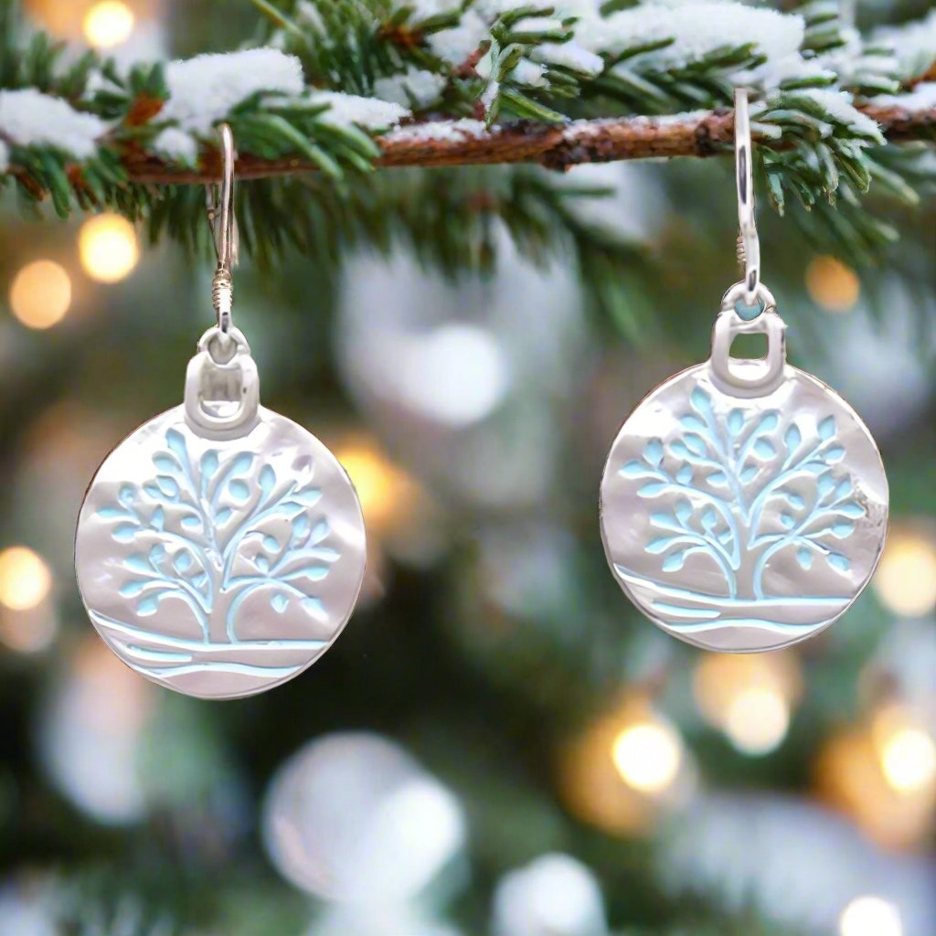 Beautiful Silver Tree of Life Earrings
