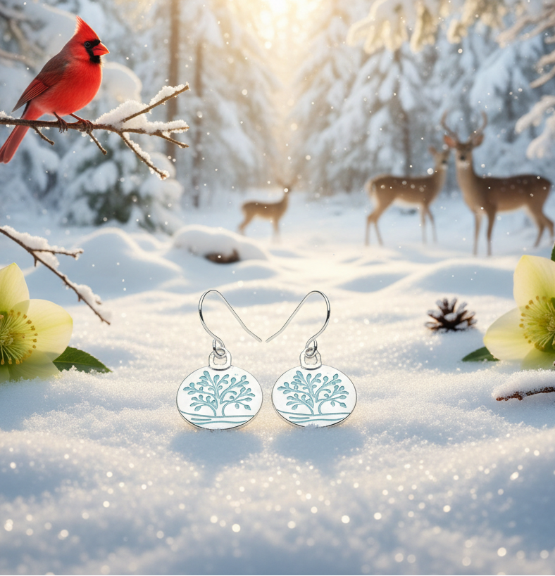 Beautiful Silver Tree of Life Earrings