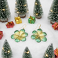 Fancy Green Flowers Earrings