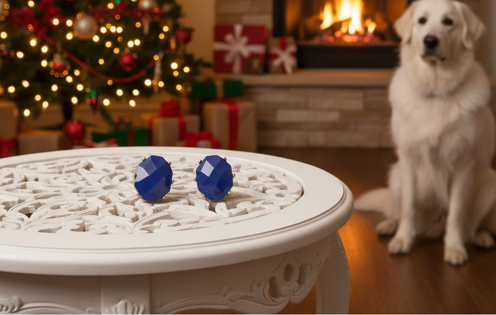 Stunning Navy Blue Studs