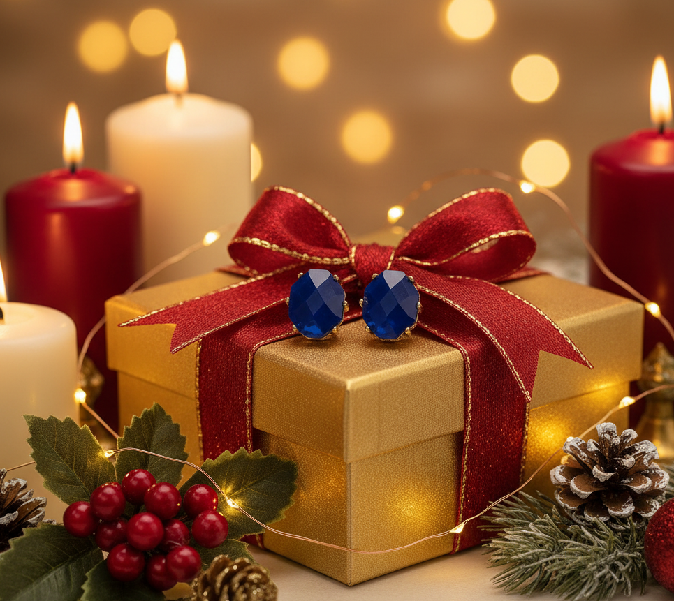 Stunning Navy Blue Studs