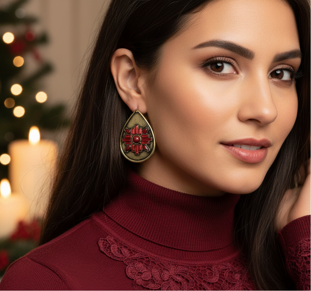 Gorgeous Golden Teardrop Earrings