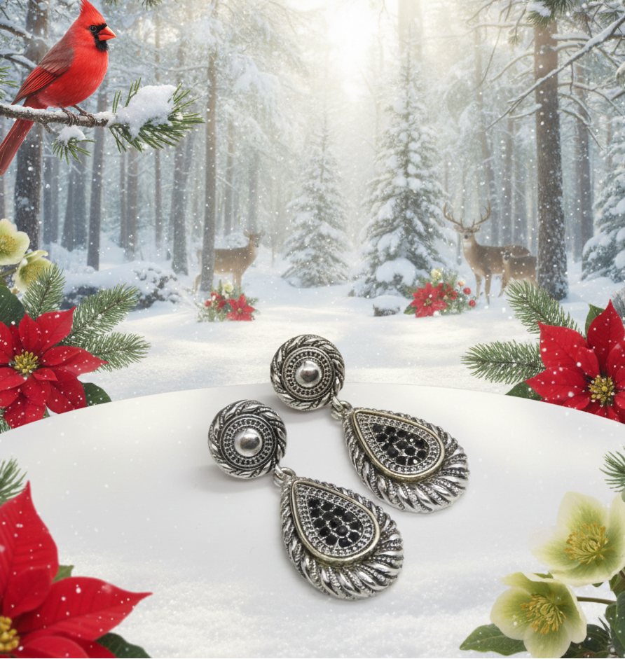 Lovely Silver Swirl Earrings