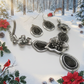 Breath Taking Black and Silver Flower Necklace Set
