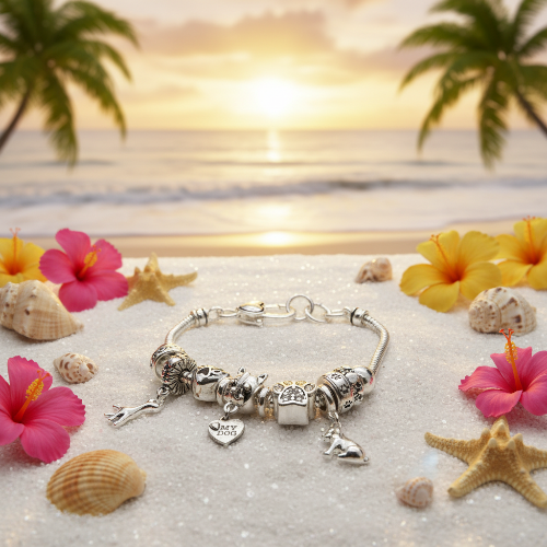 My Dog Heart Charm Bracelet