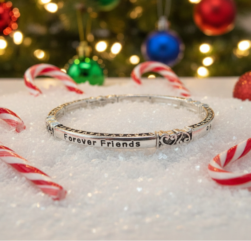 Lovely "Sisters and Friends" Inspirational Bracelet