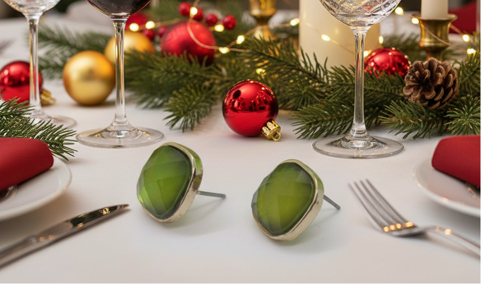 Gorgeous Green Stud Earrings
