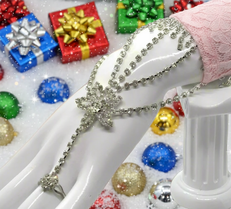 Fabulous Rhinestones for the Wrist and Finger Bracelet