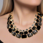 Exquisite Black Diamond and Gold Necklace