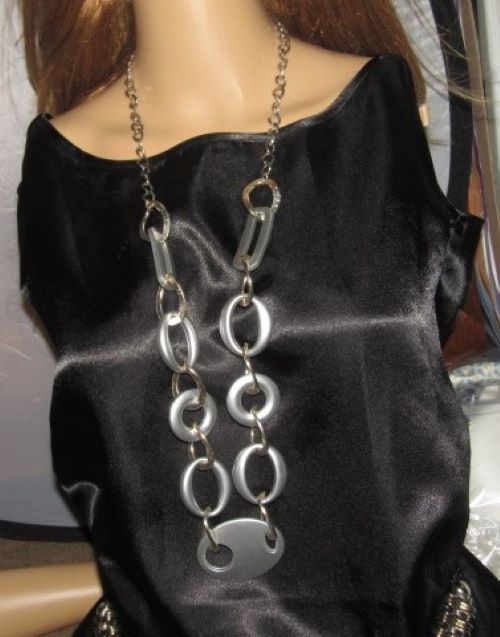 Gold and Silver Chain Look Necklace