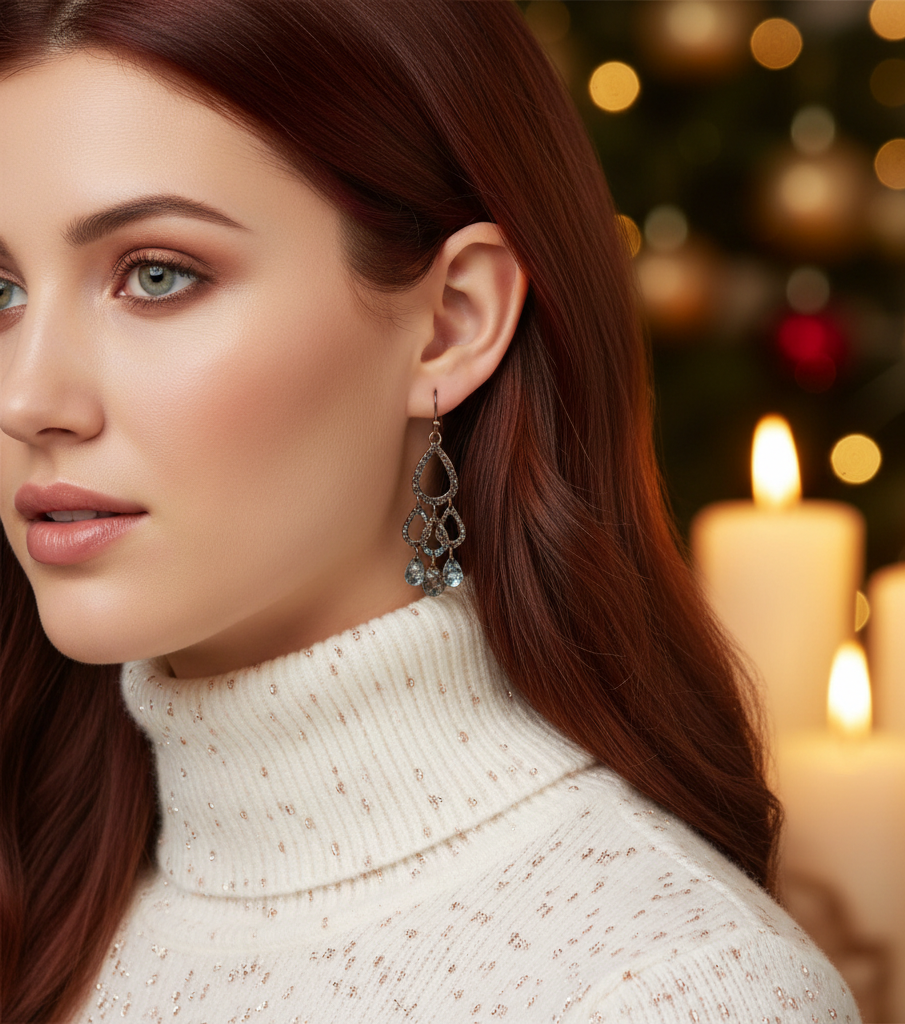 Lovely Patina and Rose Gold Earrings