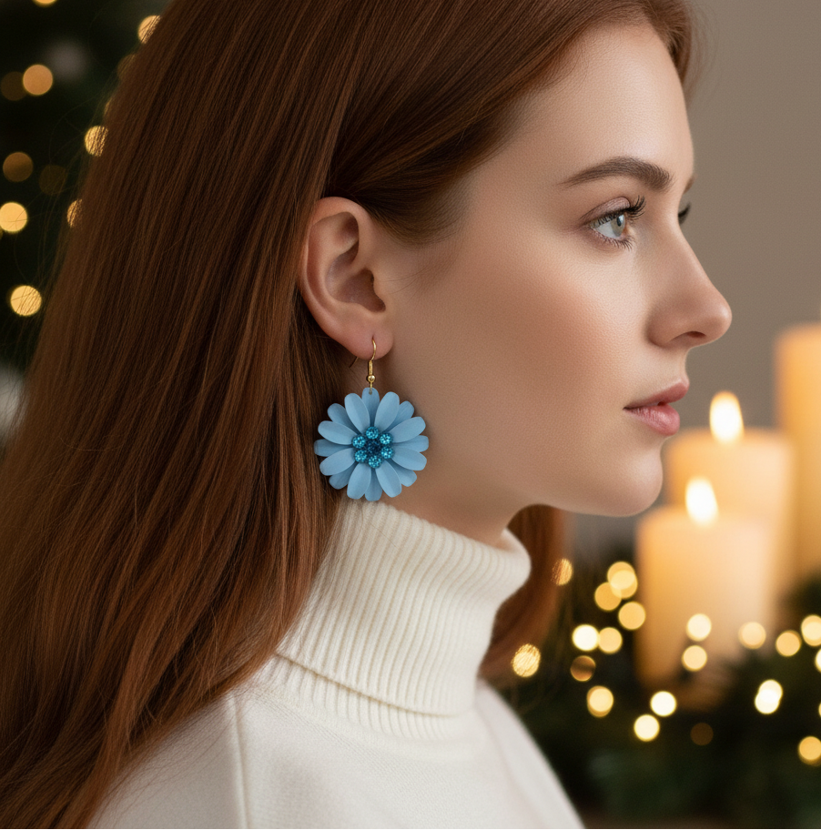 Lovely Layered Petal Flower Earring