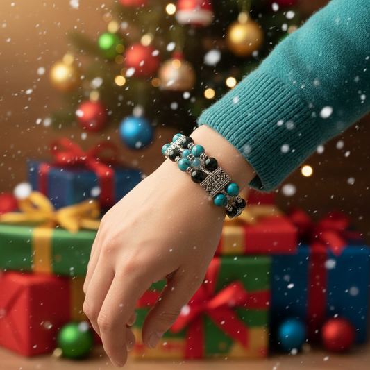 Gorgeous Black and Turquoise Bracelet