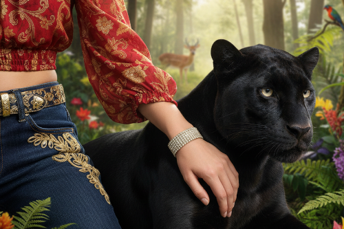 Stunning Gold Rhinestone Bracelet