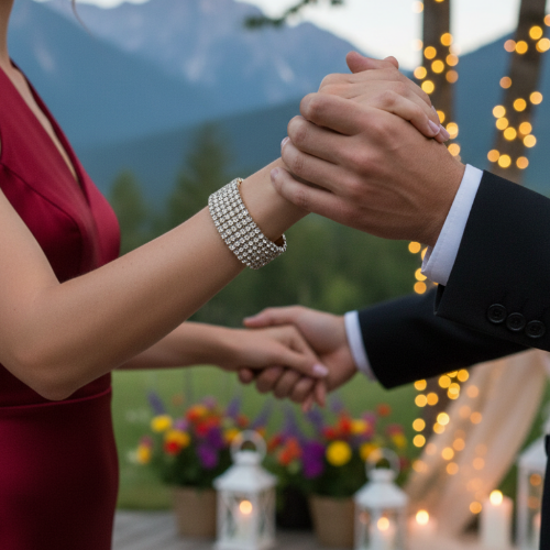 Stunning Gold Rhinestone Bracelet