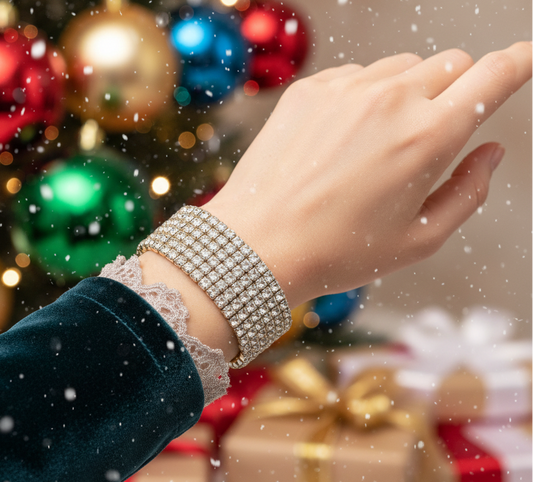 Stunning Gold Rhinestone Bracelet