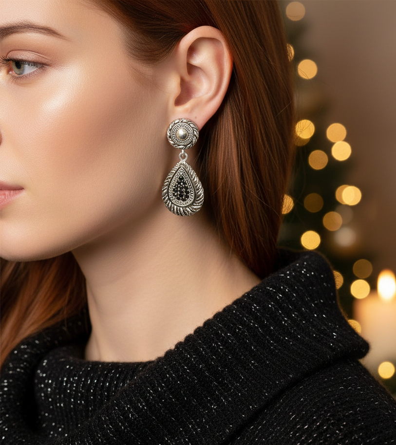Lovely Silver Swirl Earrings